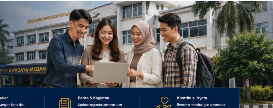 Mahasiswa dan alumni dalam suasana akademik